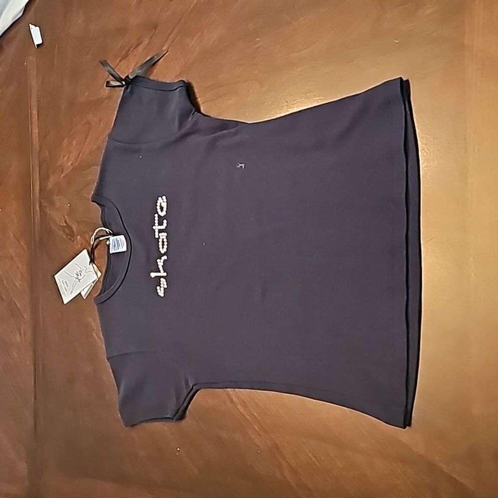 Custom T-Shirt Black with Rhinestones SKATE 14/16